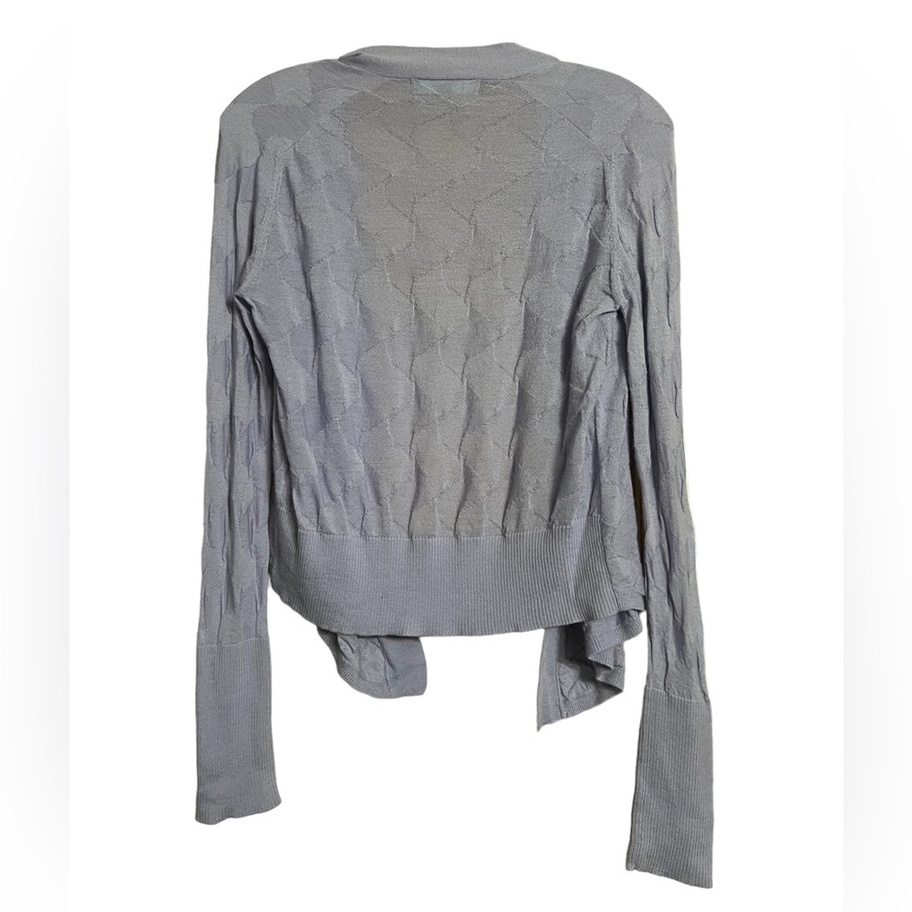 Title Nine Lightweight 100% Washable Wool Lavender Long Sleeve Cardigan Sz M EUC - Picture 3 of 9